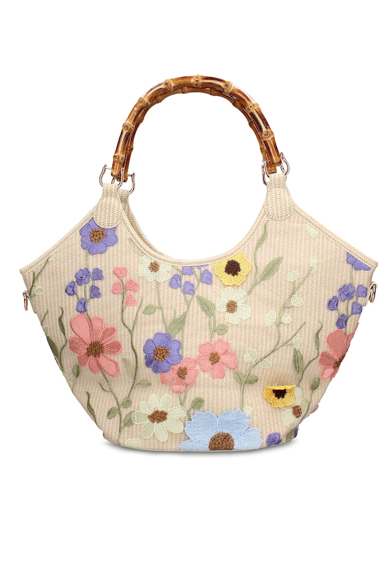 Geanta cu broderie florala Seraphina Nova - Bej