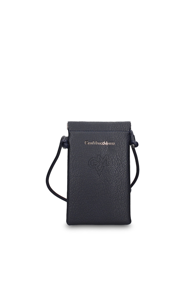 Geanta de piele ecologica cu logo pentru telefon Celestia Nova - Albastru