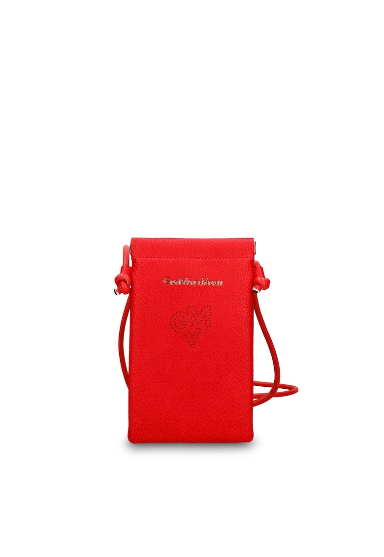 Geanta de piele ecologica cu logo pentru telefon Celestia Nova - Rosu