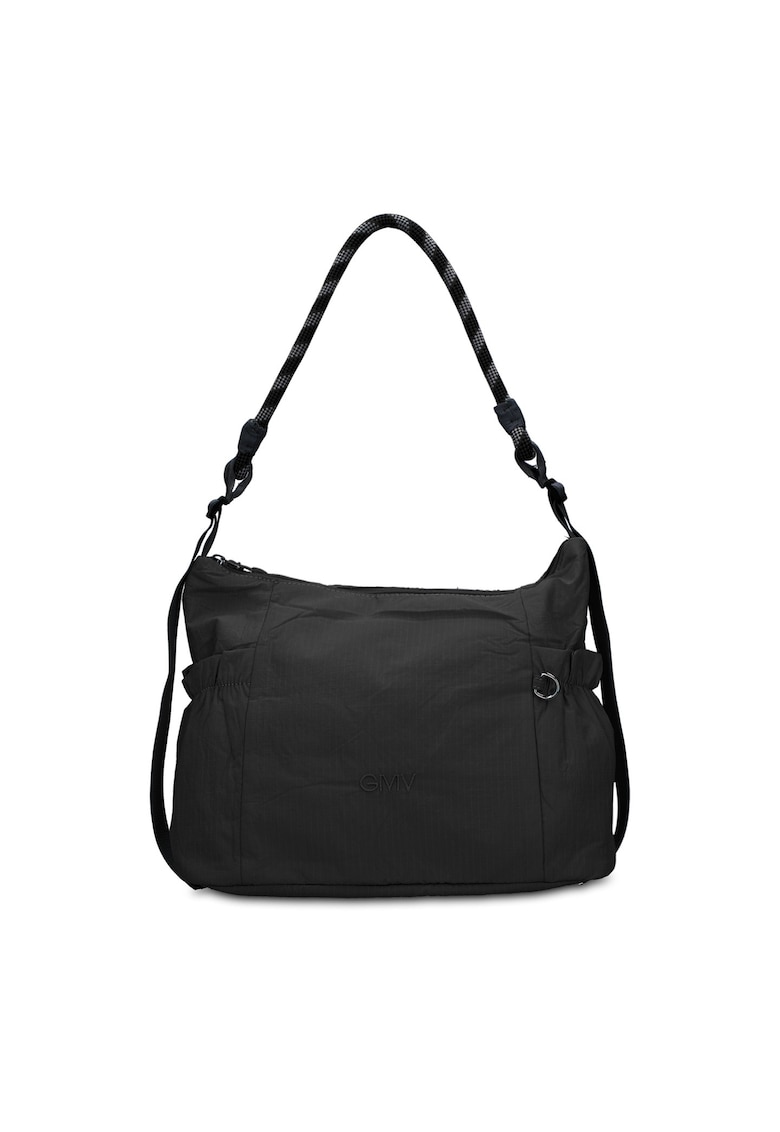 Geanta de piele ecologica cu bareta Solara Chic - Negru