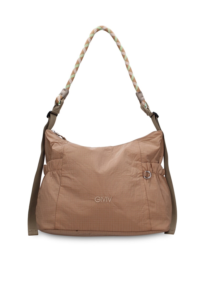 Geanta de piele ecologica cu bareta Solara Chic - Kaki