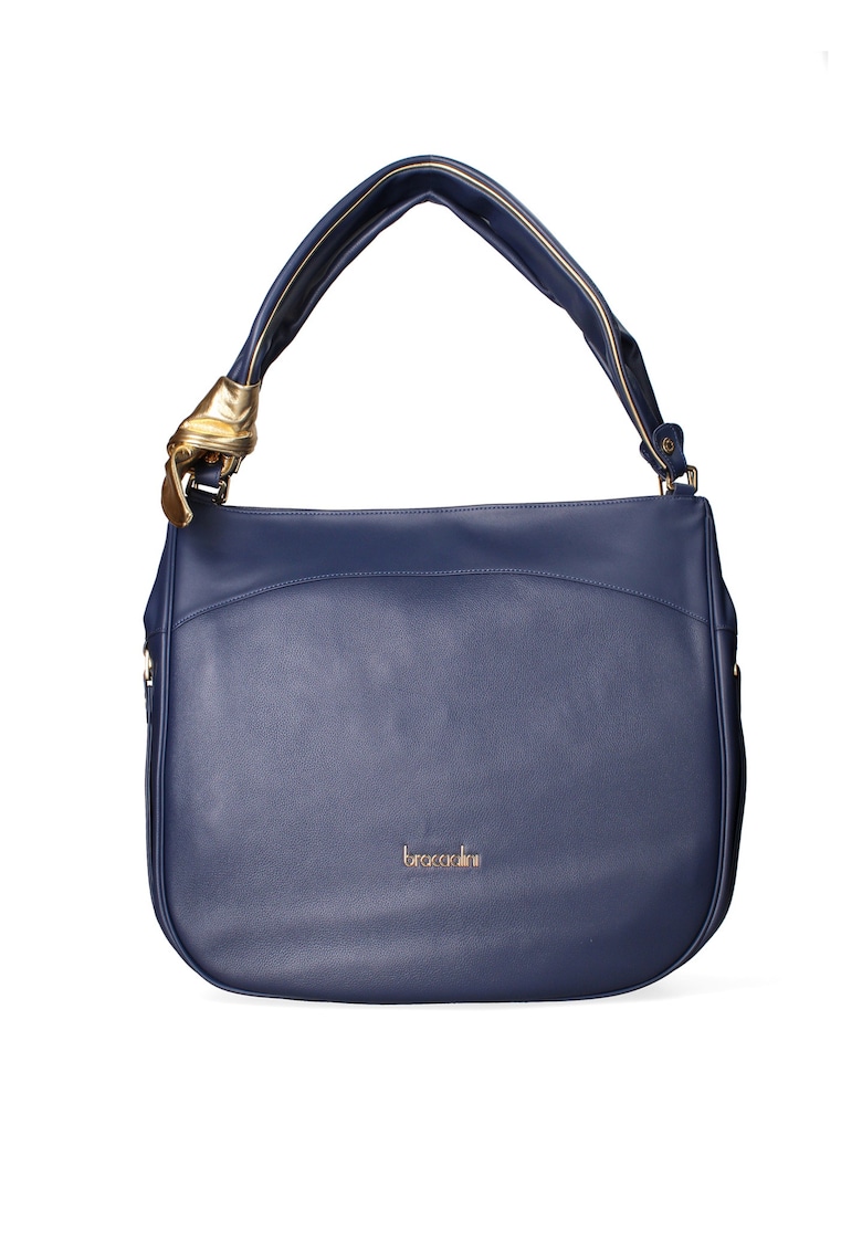 Geanta de piele cu bareta Celeste Chic - Albastru