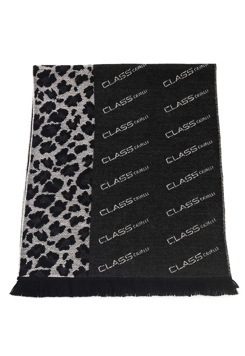 Fular unisex din amestec de lana Silvano - Negru