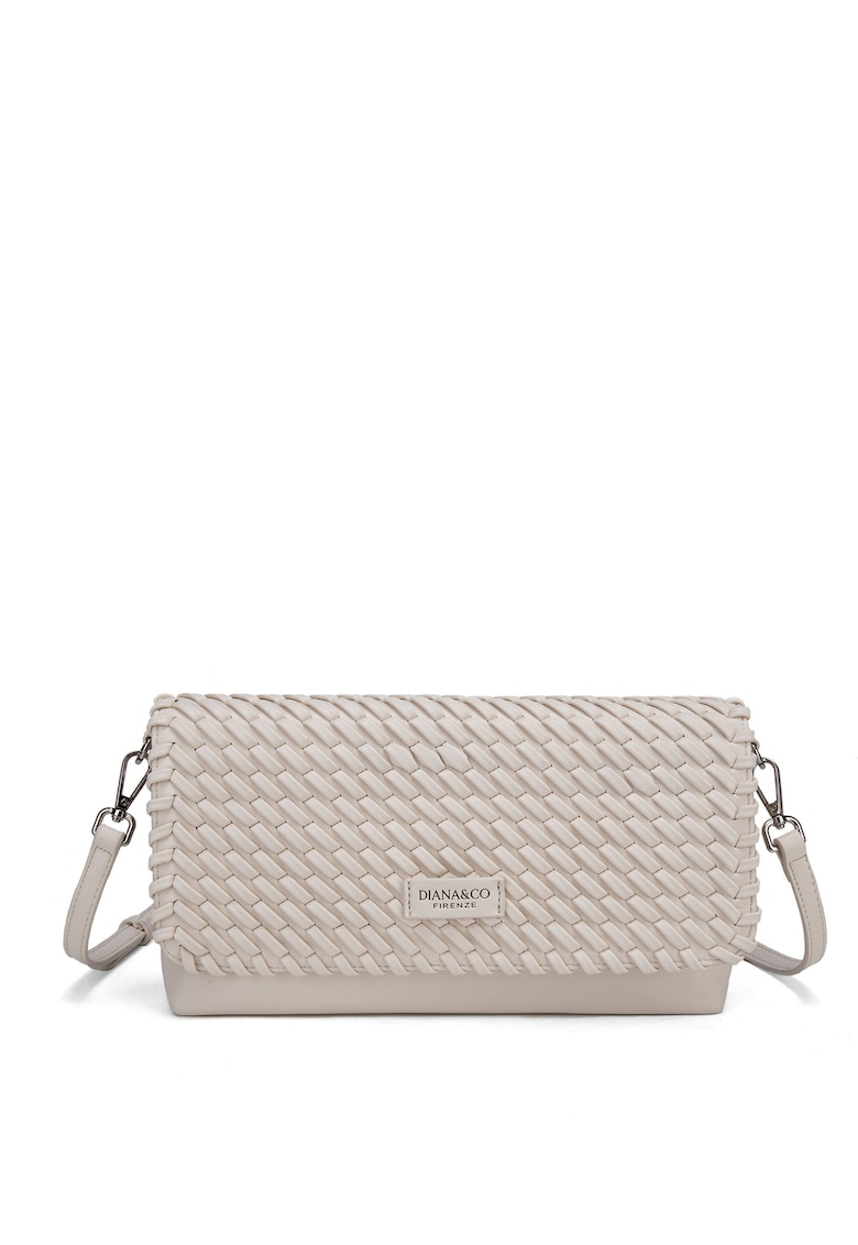 Geanta crossbody de piele ecologica cu aspect texturat Eirwen - Bej