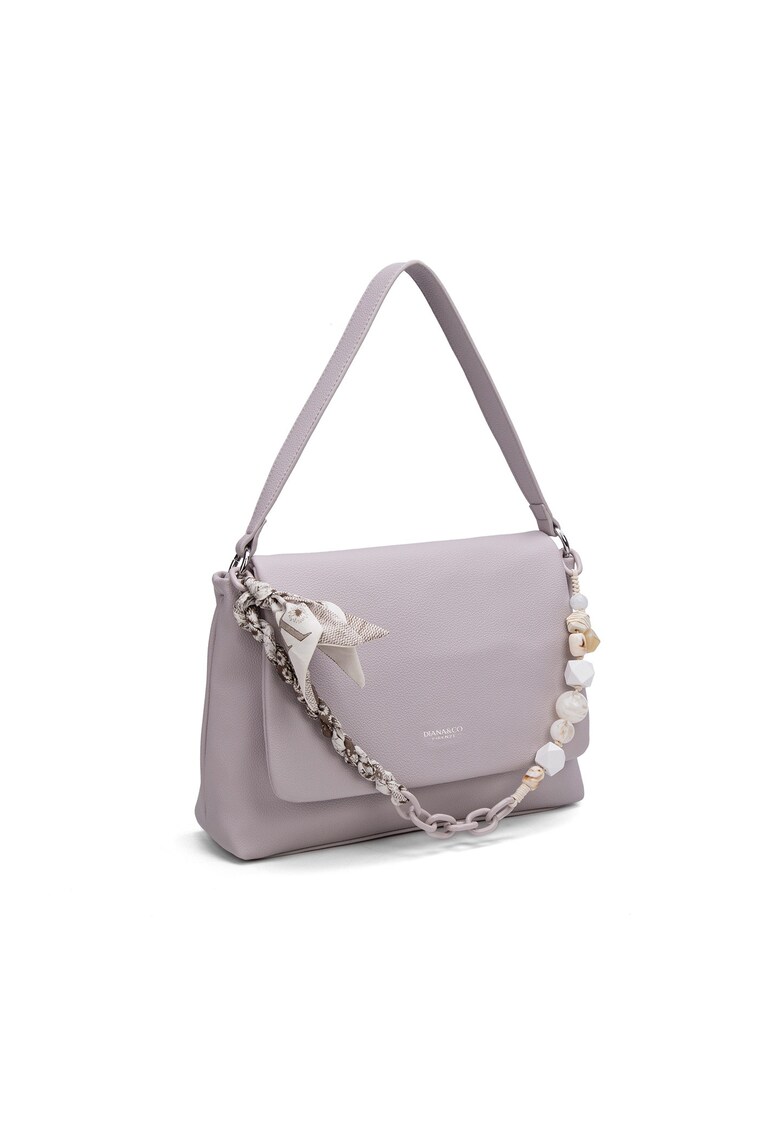 Geanta de piele ecologica cu bareta de umar Valoria - Lila