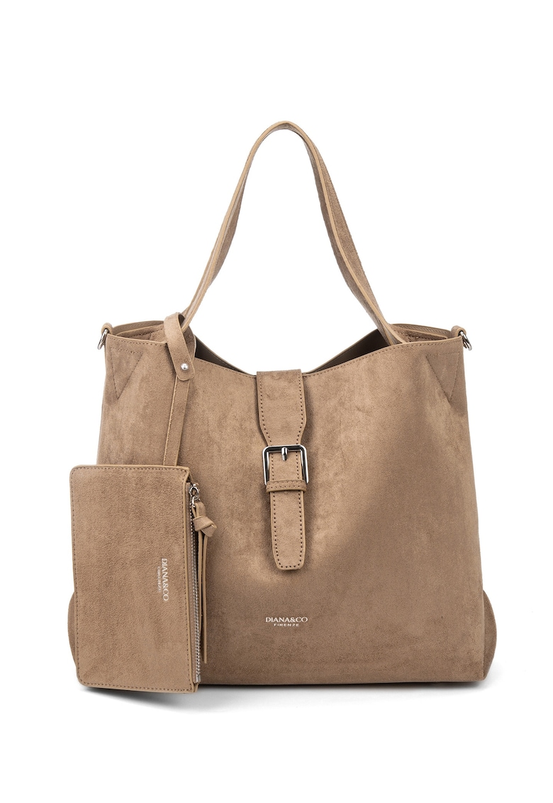 Geanta tote cu etui Valoria Nova - Maro taupe