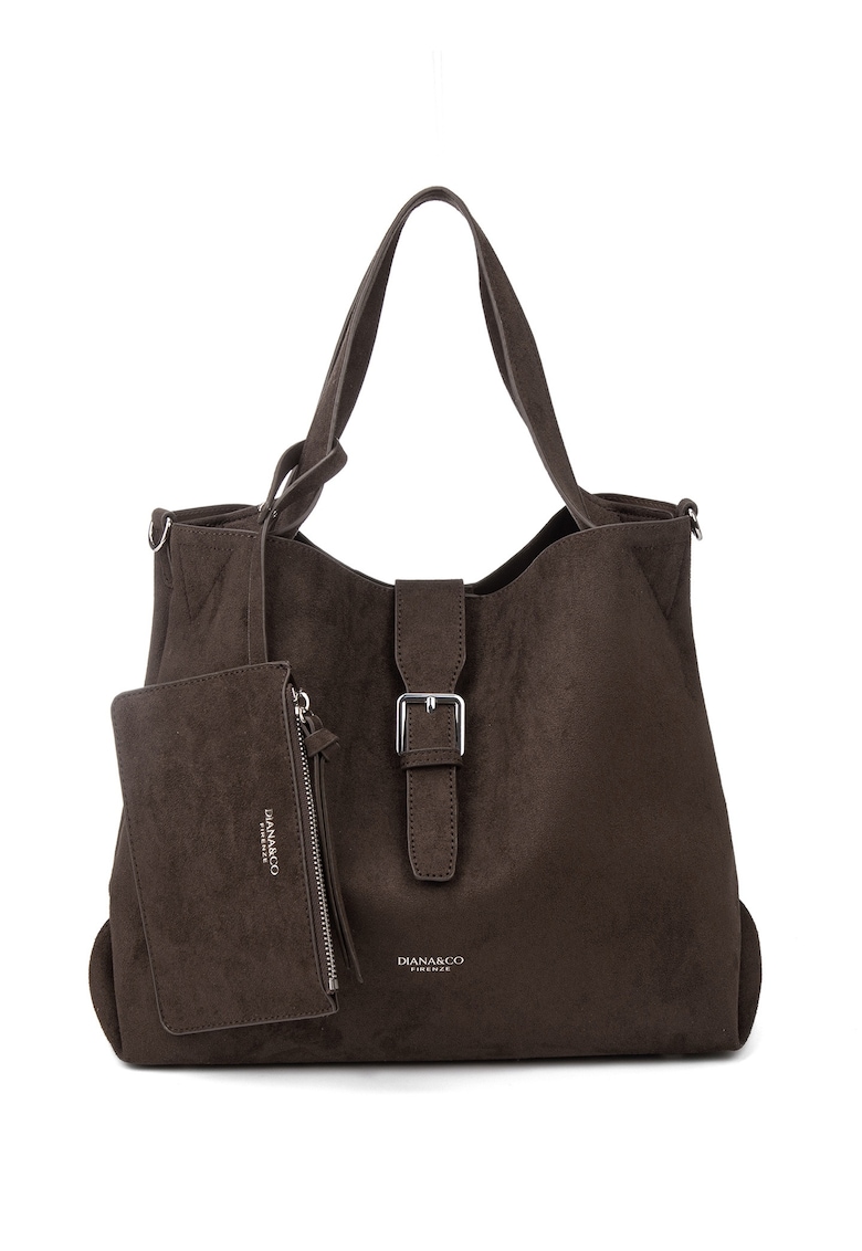 Geanta tote cu etui Valoria Nova - Maro inchis