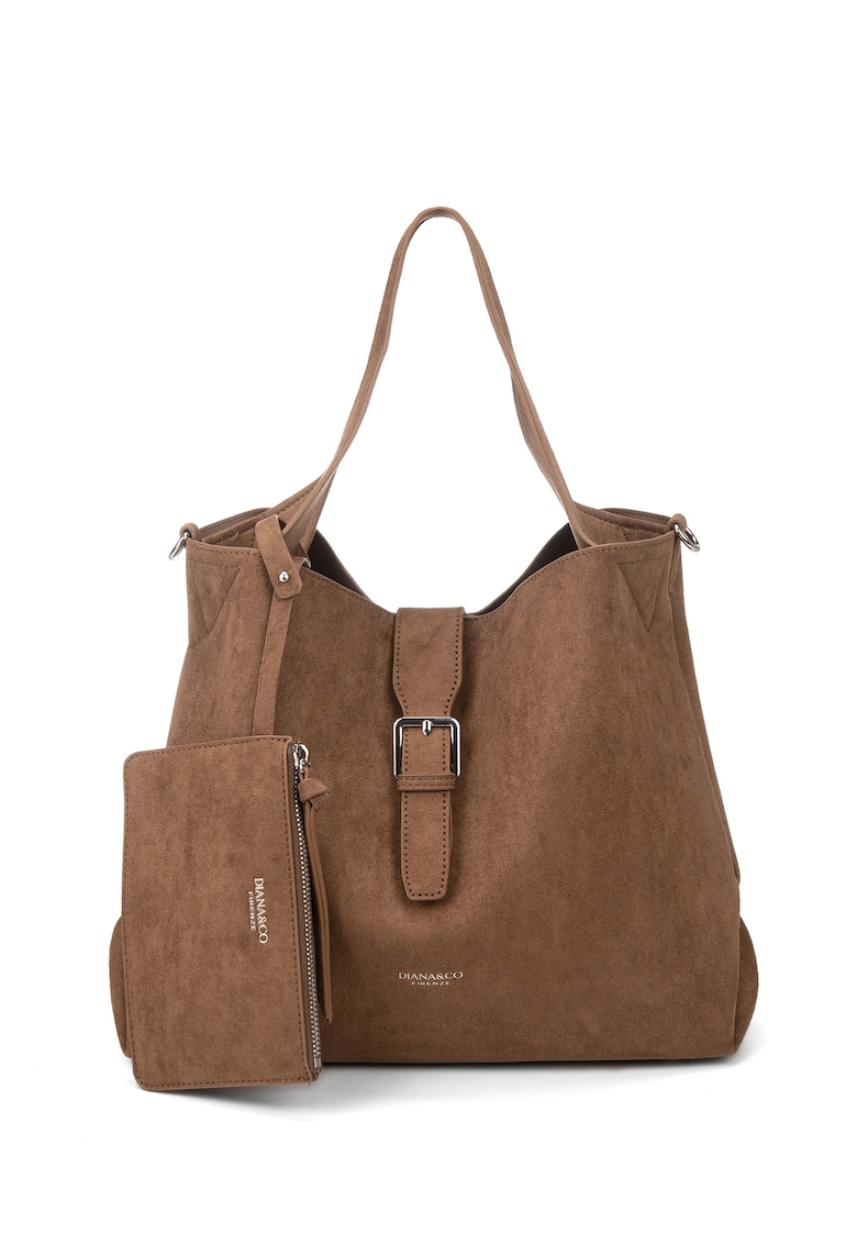 Geanta tote cu etui Valoria Nova - Caramel