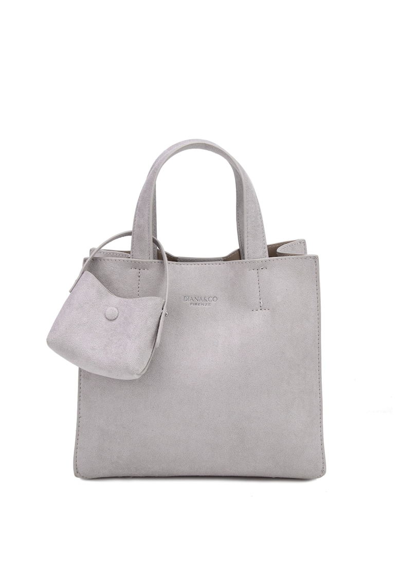 Geanta de umar cu logo metalic Edera Ultra - Gri deschis