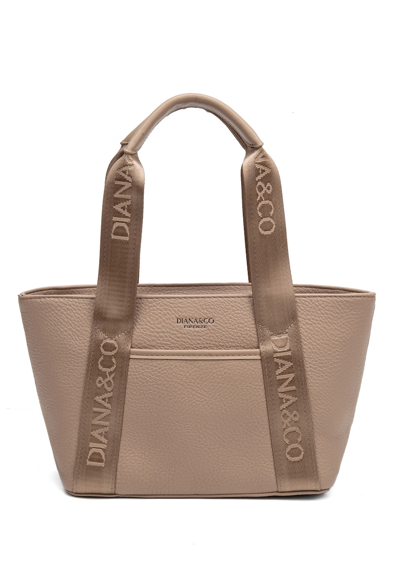 Geanta de umar cu logo Eridana Elite - Maro taupe