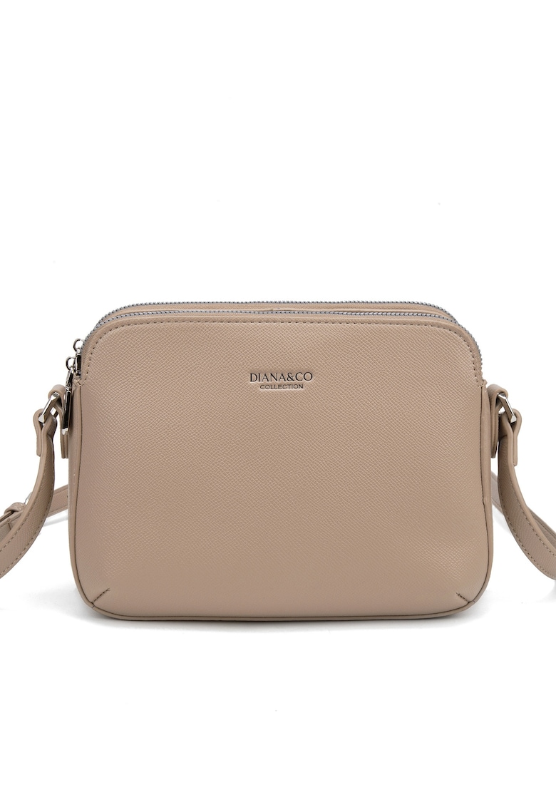 Geanta crossbody din piele ecologica Erisia Plus - Maro taupe
