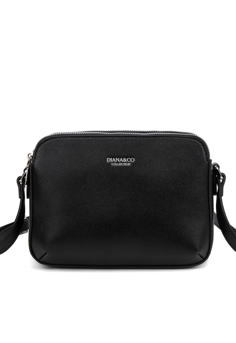 Geanta crossbody din piele ecologica Erisia Plus - Negru