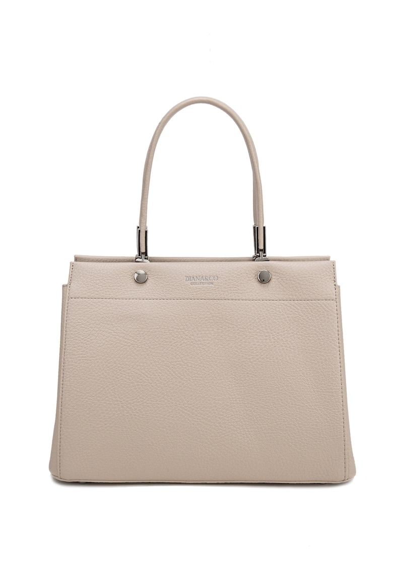 Geanta de piele ecologica cu bareta de umar Lunara Bova - Gri