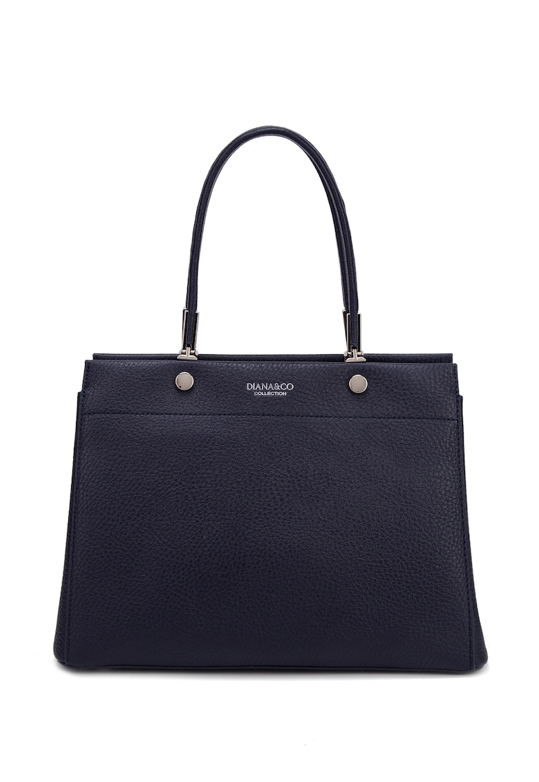 Geanta de piele ecologica cu bareta de umar Lunara Bova - Bleumarin