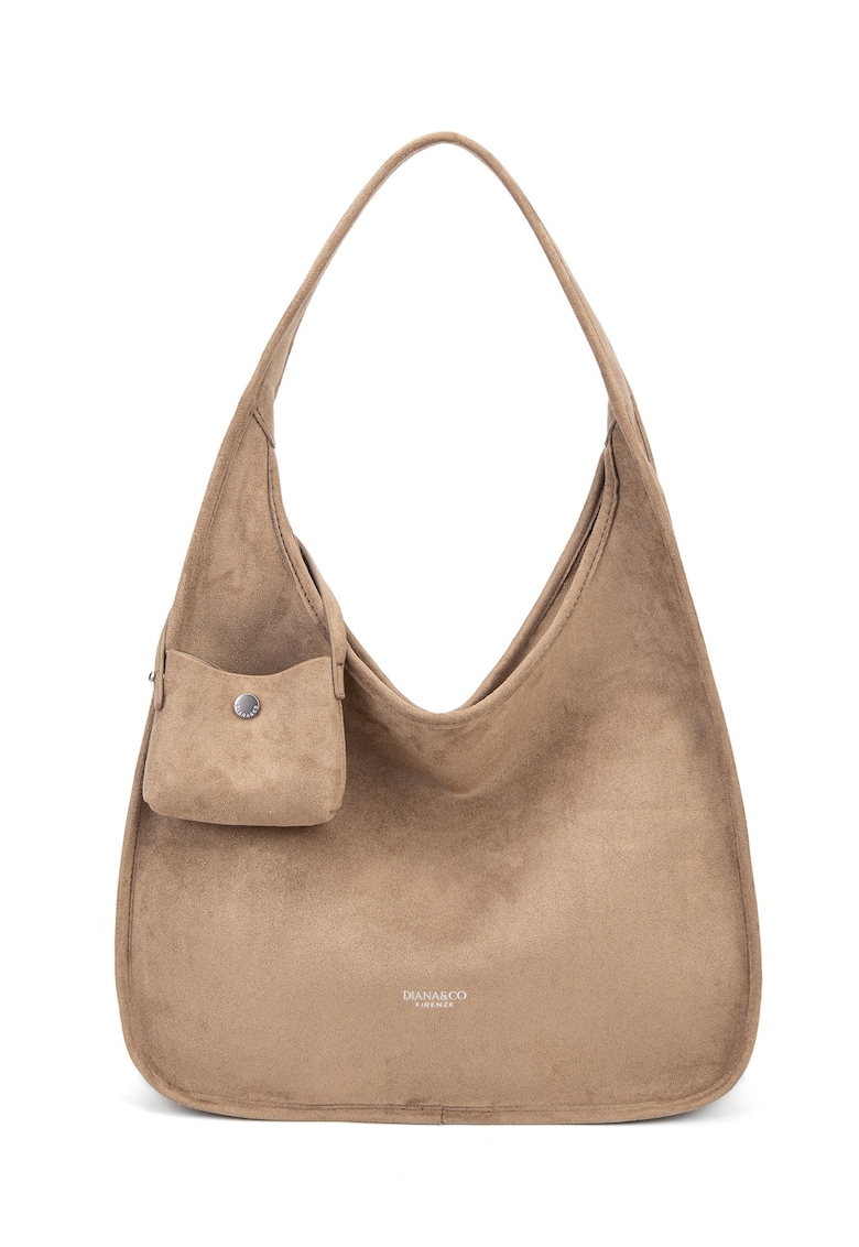 Geanta de umar cu etui detasabil Silvana Plus - Maro taupe