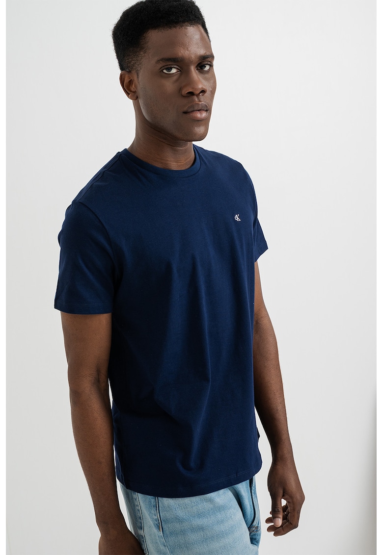 Tricou cu detaliu logo - Albastru ultramarin