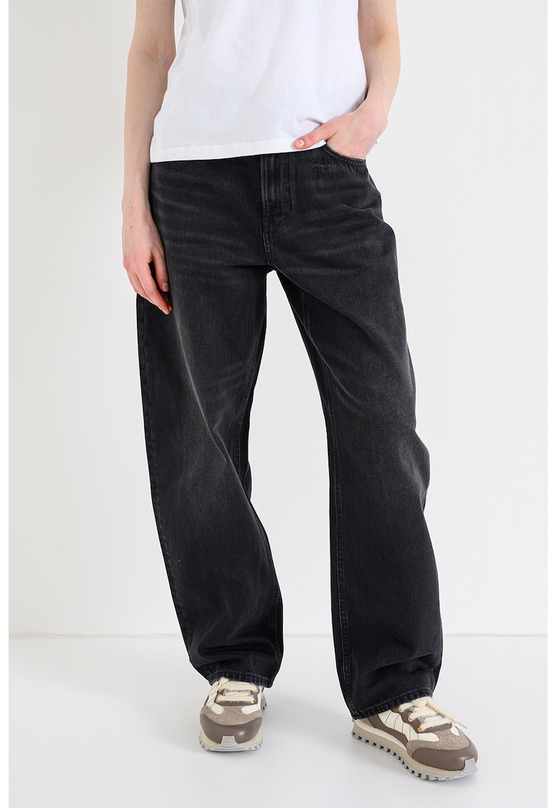 Blugi cu croiala ampla - Negru stins