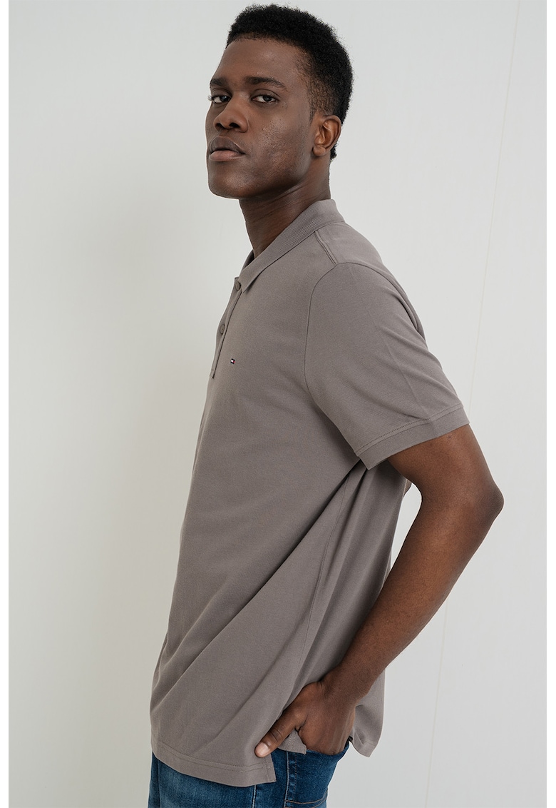 Tricou polo slim fit de bumbac - Verde feriga