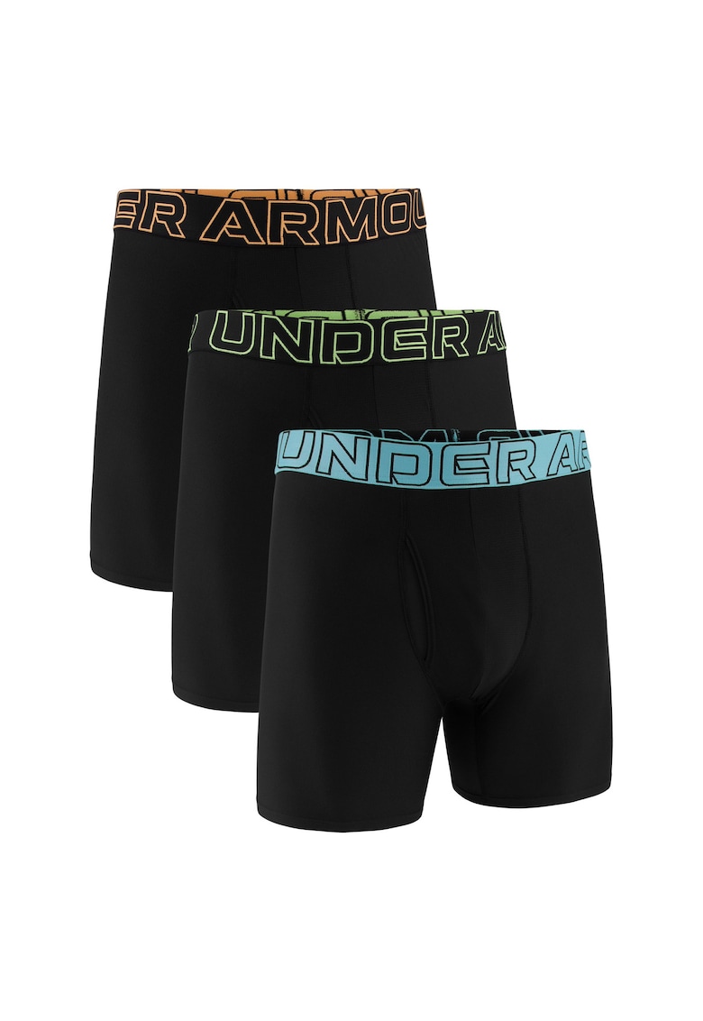 Set de boxeri Performance Tech - 3 perechi - Verde/Negru/Albastru
