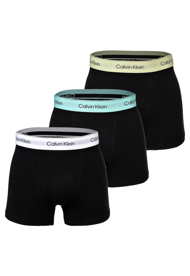 Set de boxeri relaxed fit Icon - 3 perechi - Alb/Negru/Turcoaz