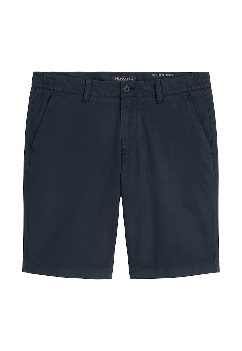 Pantaloni chino scurti din amestec de bumbac - Albastru inchis