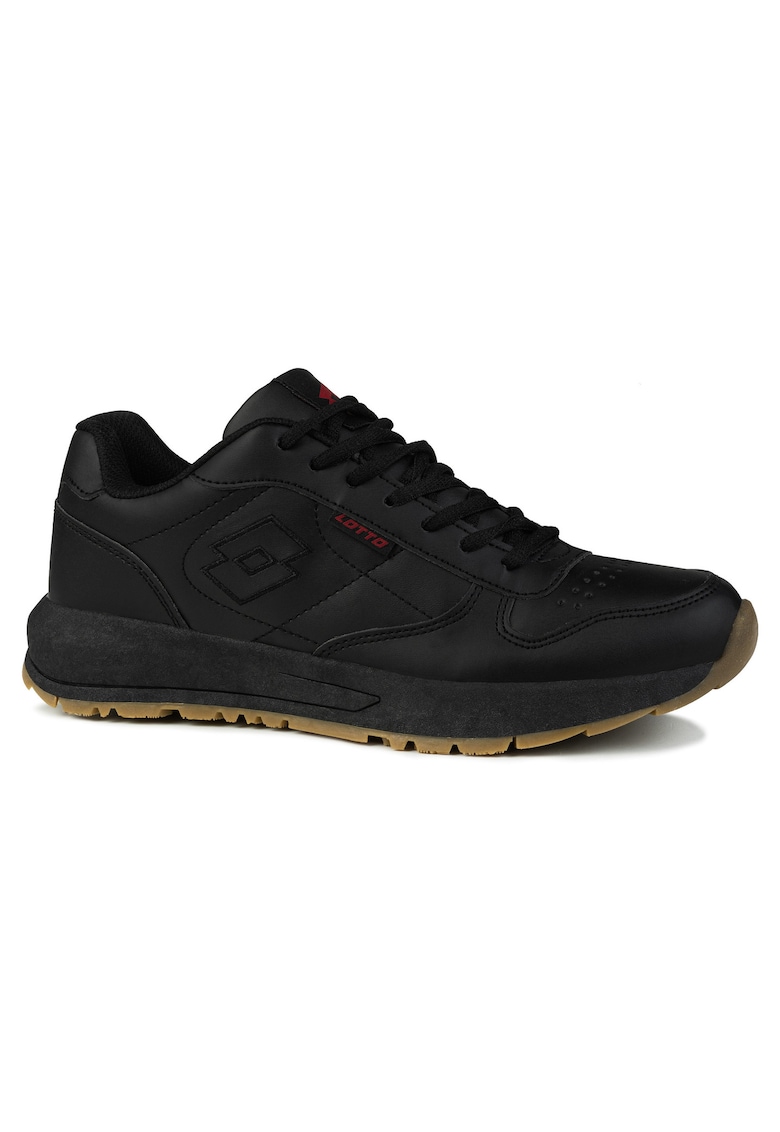 Tenisi barbati STRAIGHT - negru - piele ecologica - Negru