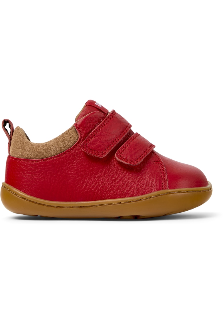 Pantofi din piele cu inchidere velcro Peu Cami - Rosu capsuna