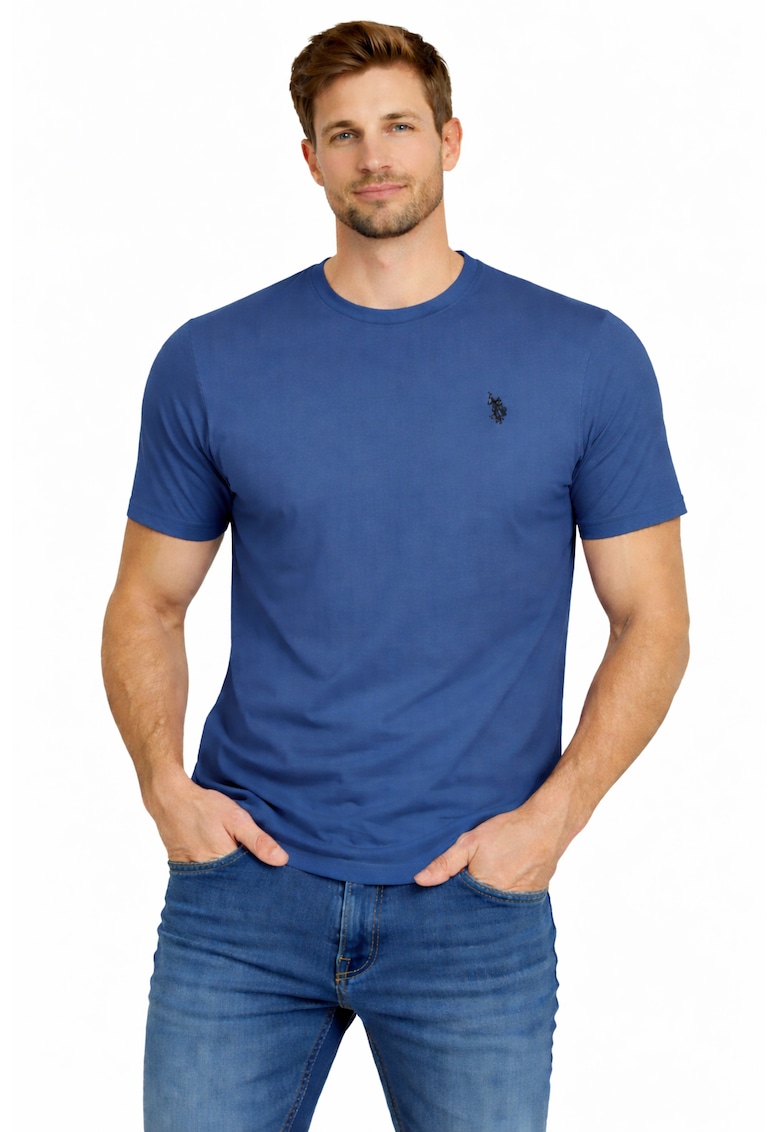 Tricou confortabil din bumbac - Albastru