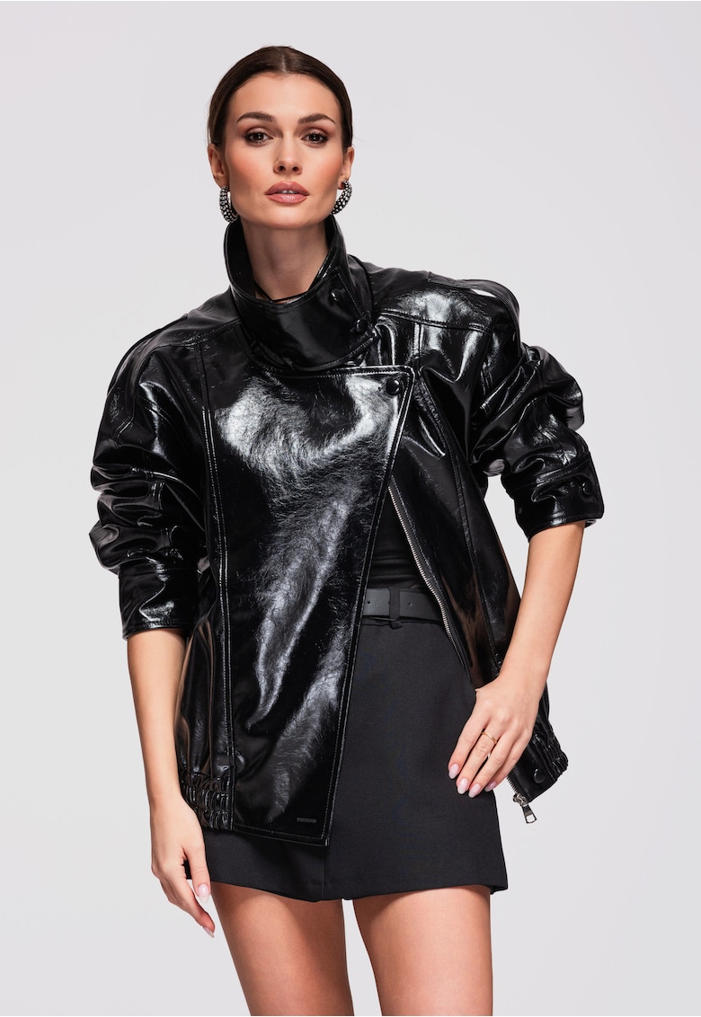 Jacheta de piele OW-JAFL-0103 - Negru