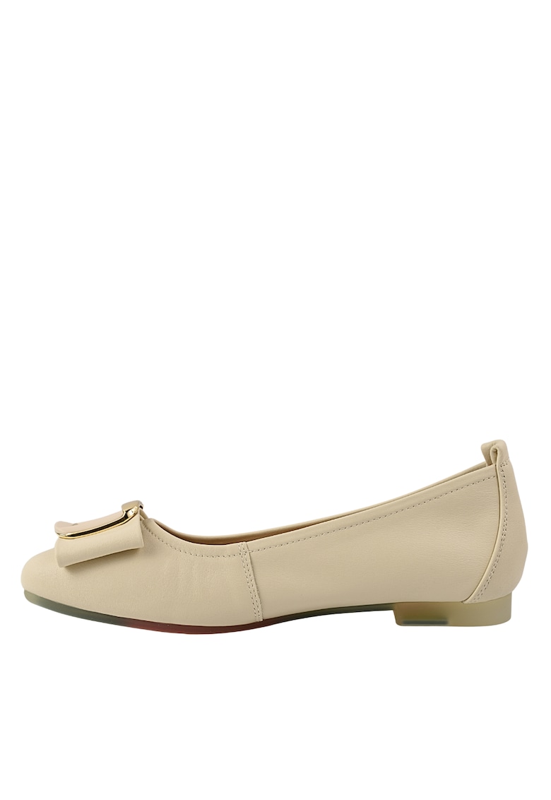 Balerini dama - M480009B crem - piele naturala - toc - Crem