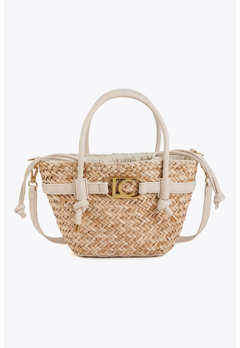 Geanta shopper din material textil - Crem