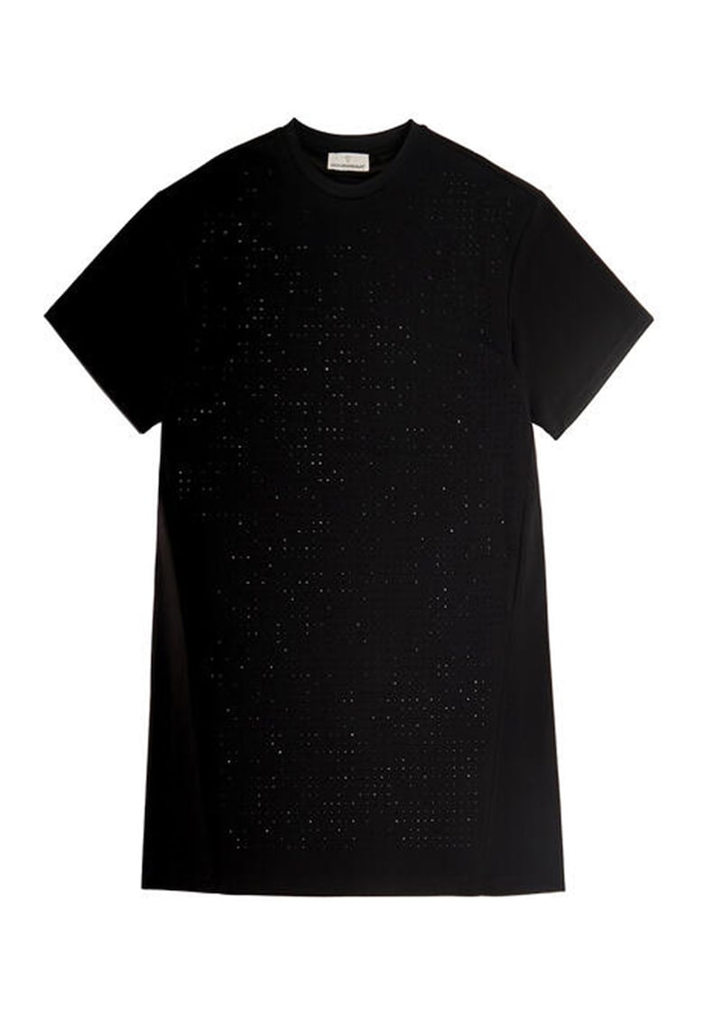 Tricou din amestec de modal cu aspect stralucitor - Negru
