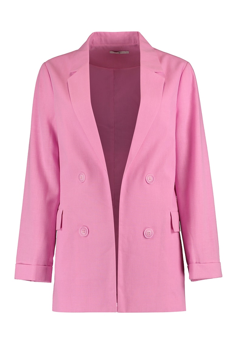 Sacou uni cu doua randuri de nasturi - Roz deschis