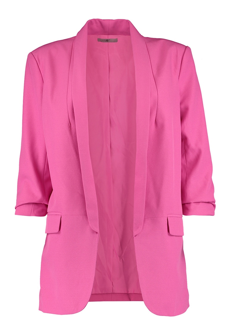 Sacou fara inchidere cu maneci medii - Roz deschis