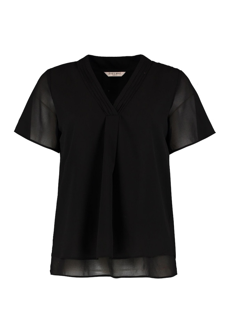 Bluza uni cu decolteu in V - Negru