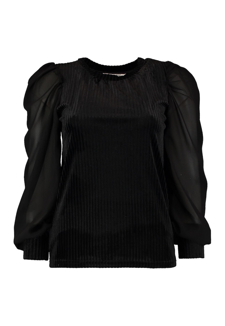 Bluza cu maneci bufante - Negru
