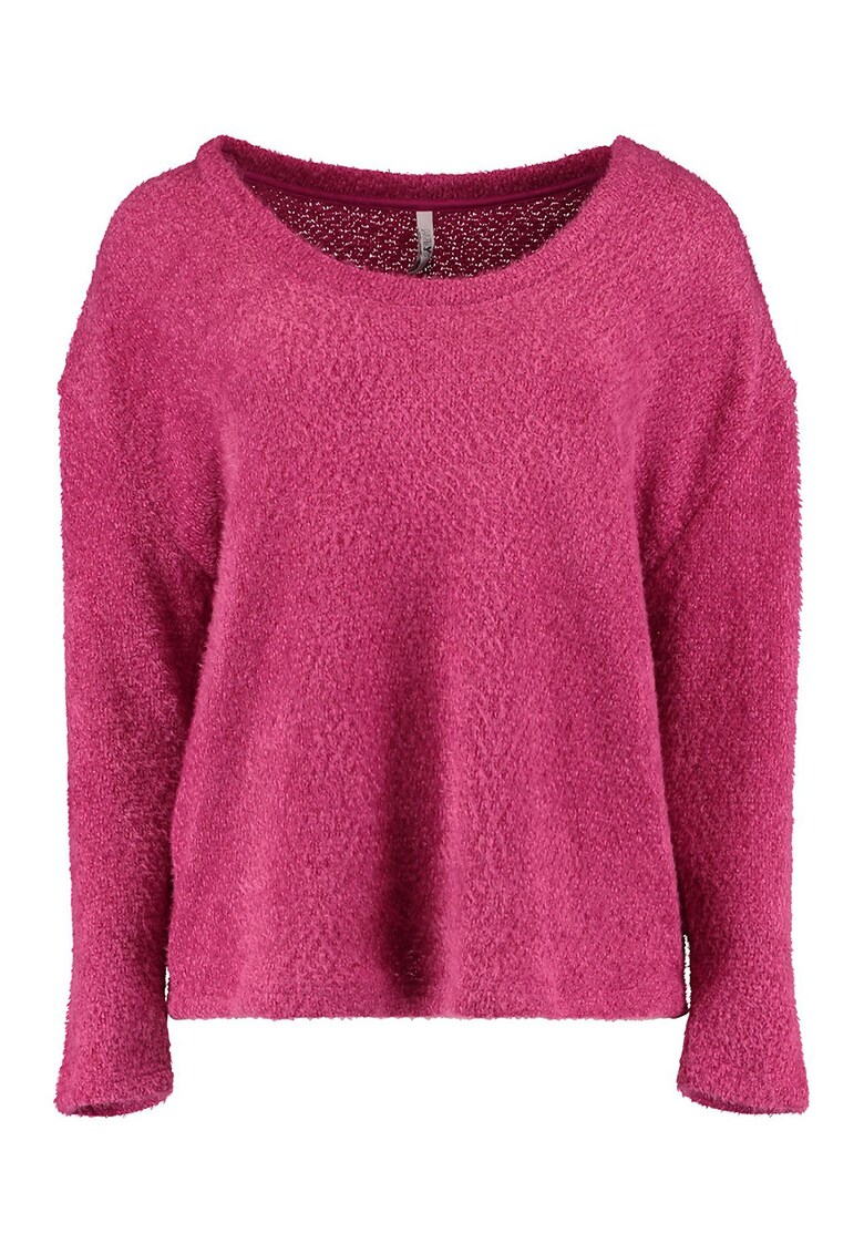 Pulover cu maneci cazute - Roz aprins