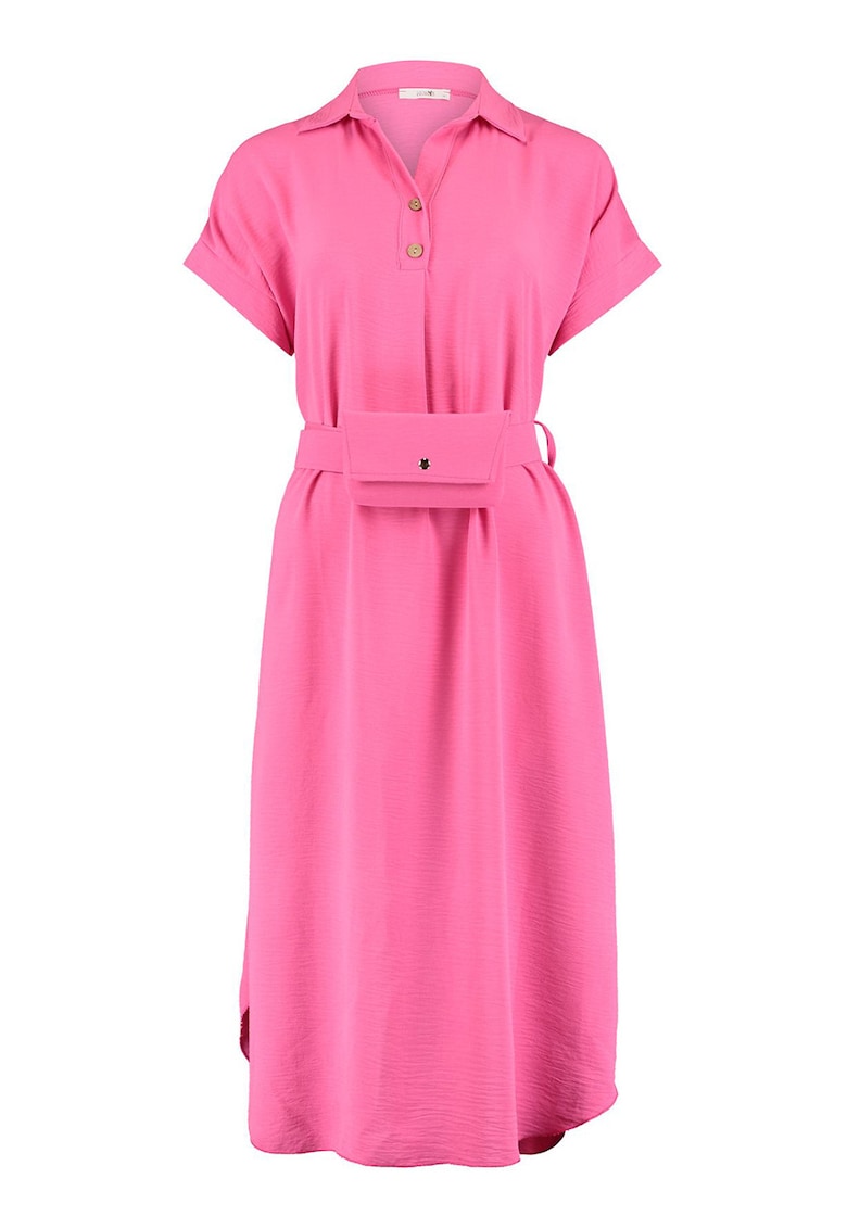 Rochie midi cu borseta - Roz deschis