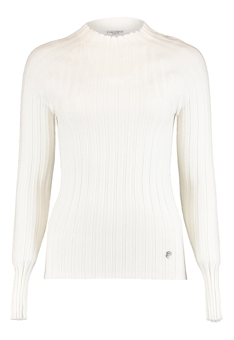 Bluza slim fit striata - Alb murdar