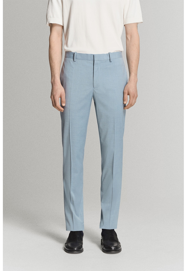 Pantaloni eleganti cu croiala super slim-fit - Albastru deschis