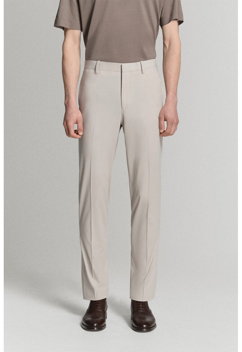 Pantaloni uni cu buzunare laterale - Maro nisip