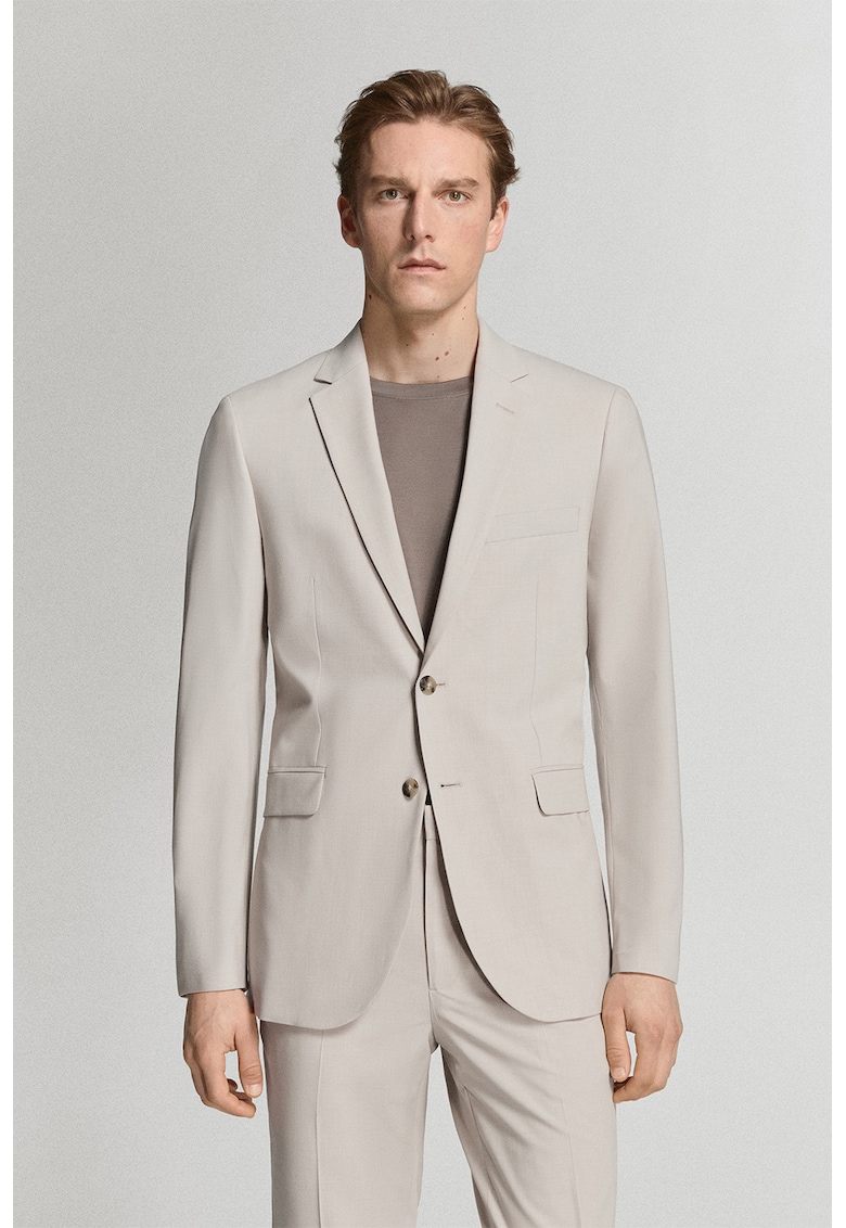 Sacou super slim-fit - Bej deschis