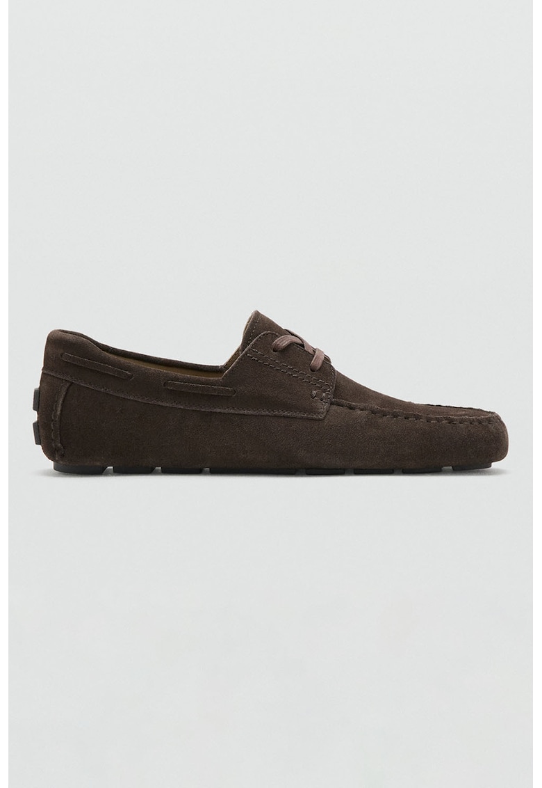 Pantofi de piele cu varf rotund - Cinnamon