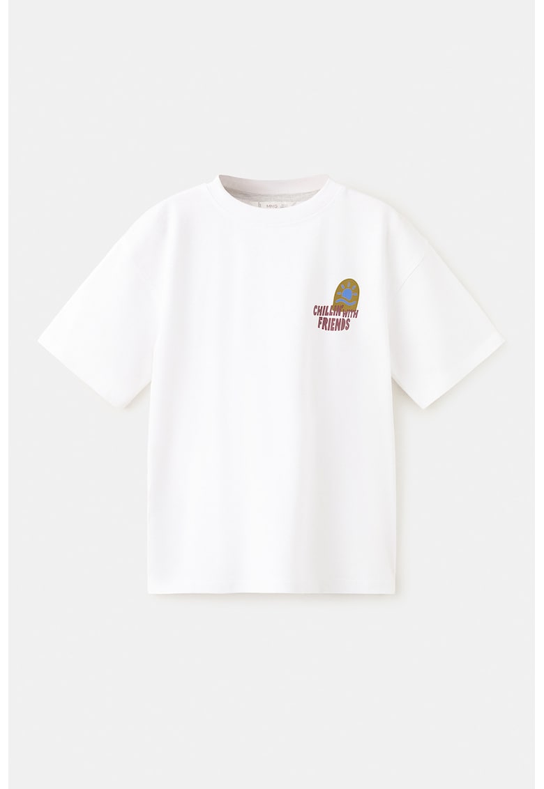 Tricou de bumbac cu imprimeu - Alb