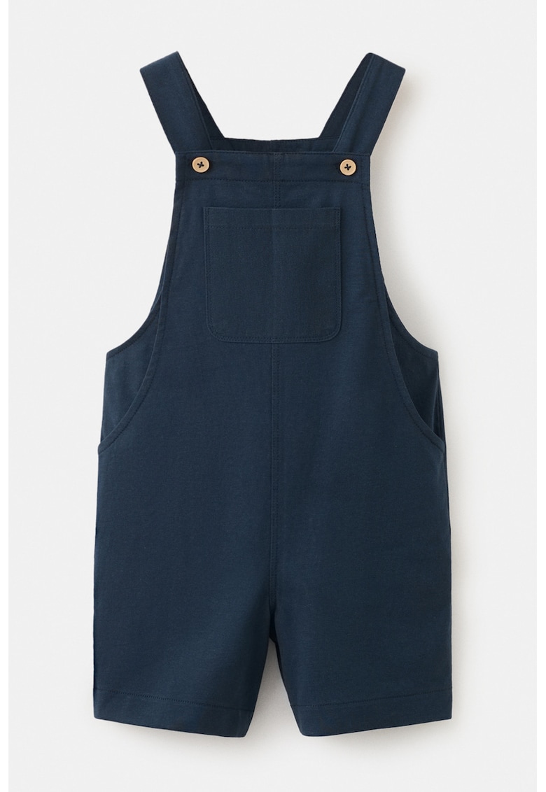 Salopeta scurta de bumbac - Bleumarin