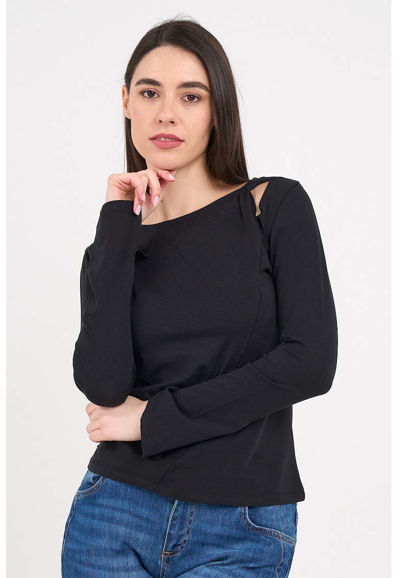 Bluza cu decupaj - Negru