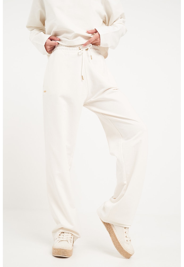 Pantaloni de trening cu croiala ampla - Alb