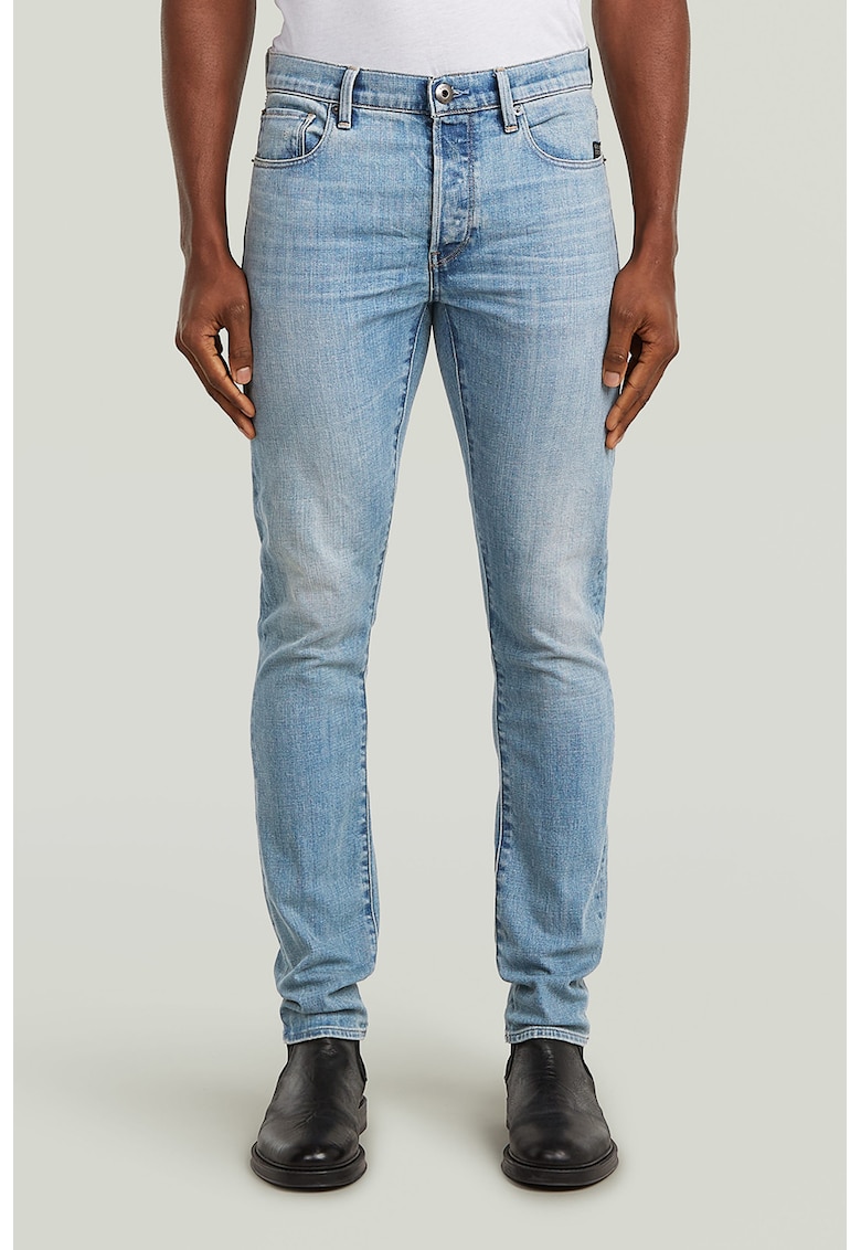 Blugi slim fit 3301 - Albastru lavanda