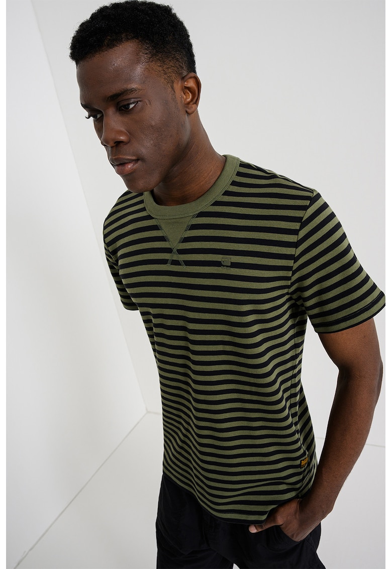 Tricou din bumbac organic Nifous - Negru/Verde feriga