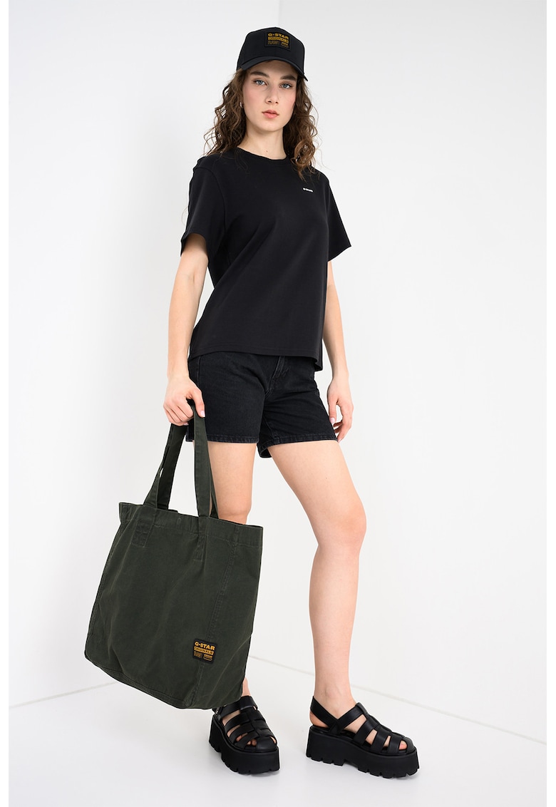 Tricou lejer din bumbac organic - Negru